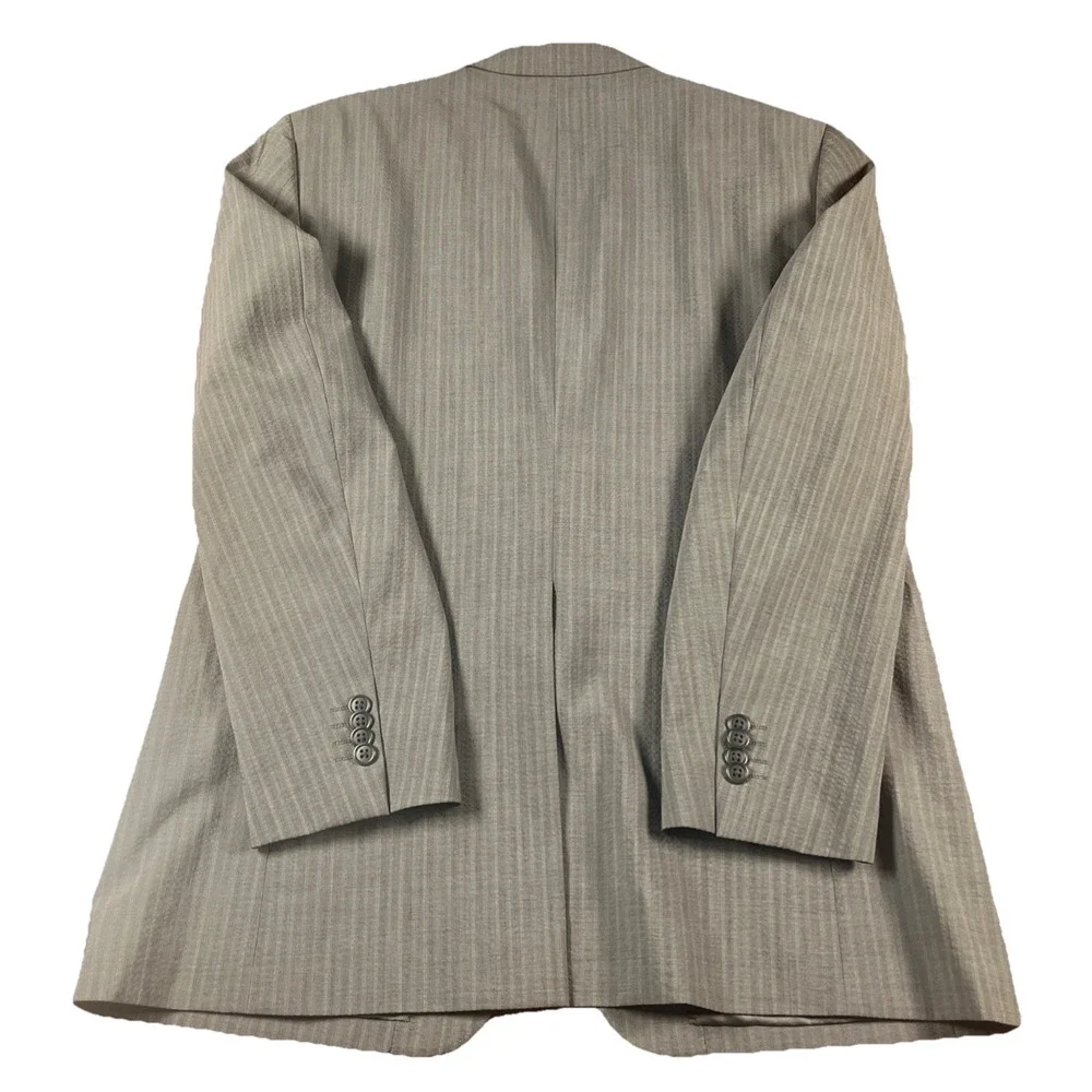 Theory Blazer Jacket Wool Polyseter Lycra Mens‎ Grayish Blue Long Sleeve Size 44